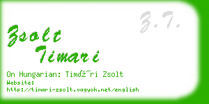 zsolt timari business card